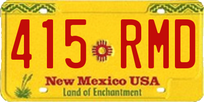 NM license plate 415RMD