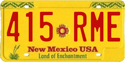 NM license plate 415RME