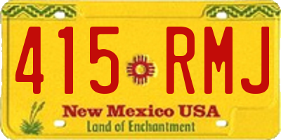NM license plate 415RMJ