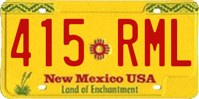 NM license plate 415RML