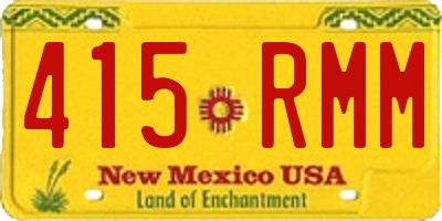 NM license plate 415RMM