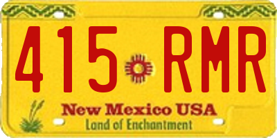 NM license plate 415RMR