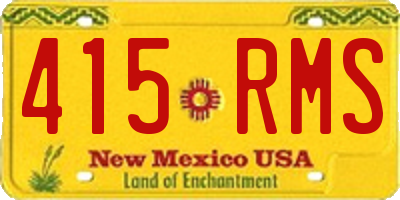 NM license plate 415RMS