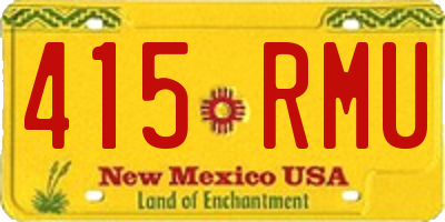 NM license plate 415RMU