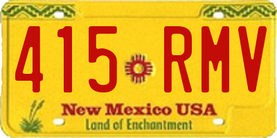 NM license plate 415RMV