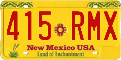 NM license plate 415RMX