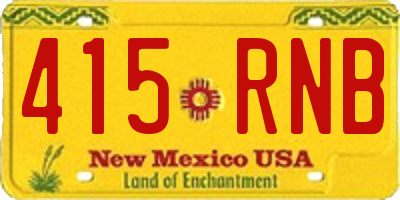 NM license plate 415RNB