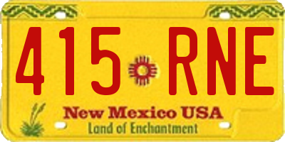 NM license plate 415RNE