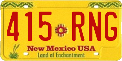 NM license plate 415RNG