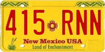 NM license plate 415RNN