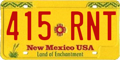 NM license plate 415RNT
