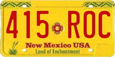 NM license plate 415ROC