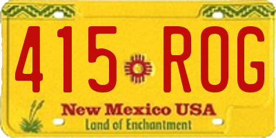 NM license plate 415ROG