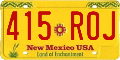 NM license plate 415ROJ