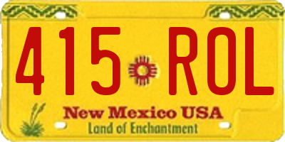 NM license plate 415ROL