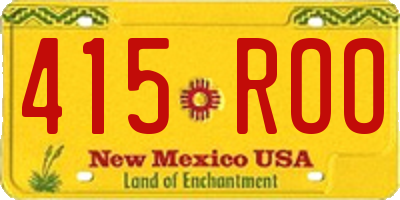 NM license plate 415ROO
