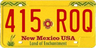 NM license plate 415ROQ