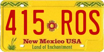 NM license plate 415ROS
