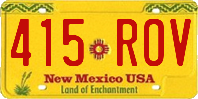 NM license plate 415ROV
