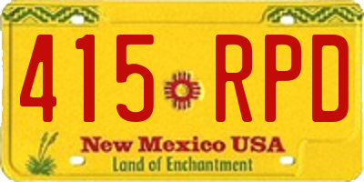 NM license plate 415RPD