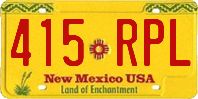 NM license plate 415RPL