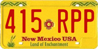 NM license plate 415RPP