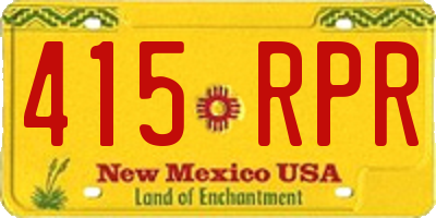 NM license plate 415RPR