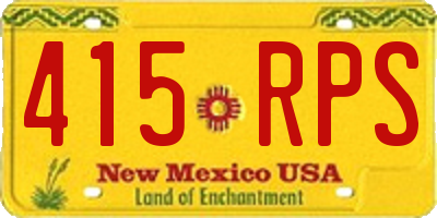 NM license plate 415RPS