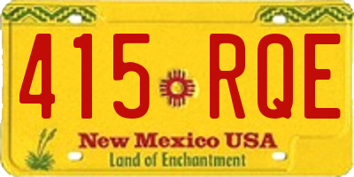 NM license plate 415RQE