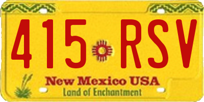 NM license plate 415RSV