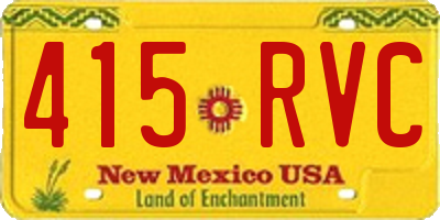 NM license plate 415RVC