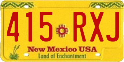 NM license plate 415RXJ