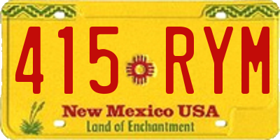 NM license plate 415RYM