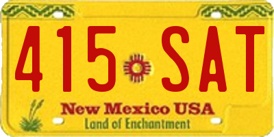 NM license plate 415SAT