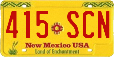 NM license plate 415SCN