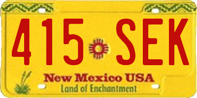 NM license plate 415SEK