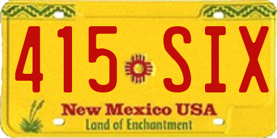 NM license plate 415SIX