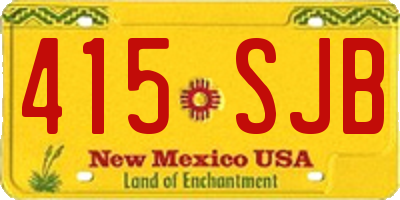 NM license plate 415SJB