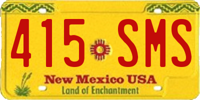 NM license plate 415SMS