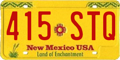NM license plate 415STQ