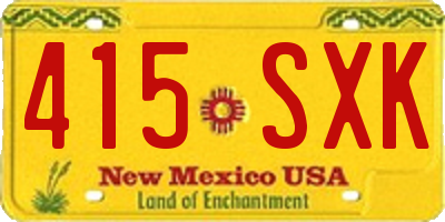 NM license plate 415SXK