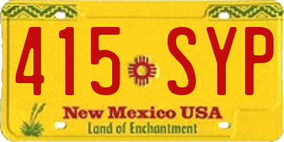 NM license plate 415SYP
