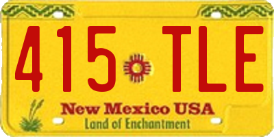 NM license plate 415TLE