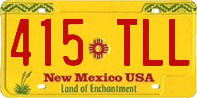 NM license plate 415TLL