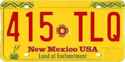 NM license plate 415TLQ