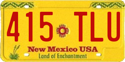 NM license plate 415TLU