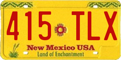 NM license plate 415TLX