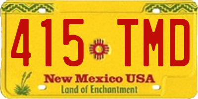 NM license plate 415TMD
