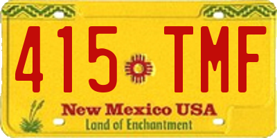 NM license plate 415TMF
