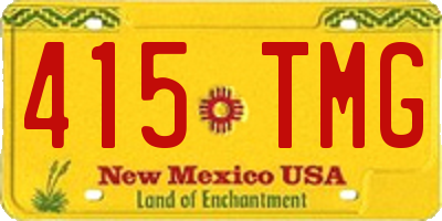 NM license plate 415TMG